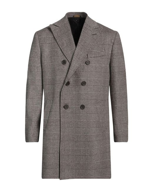 Les Copains Gray Coat Wool, Polyamide for men