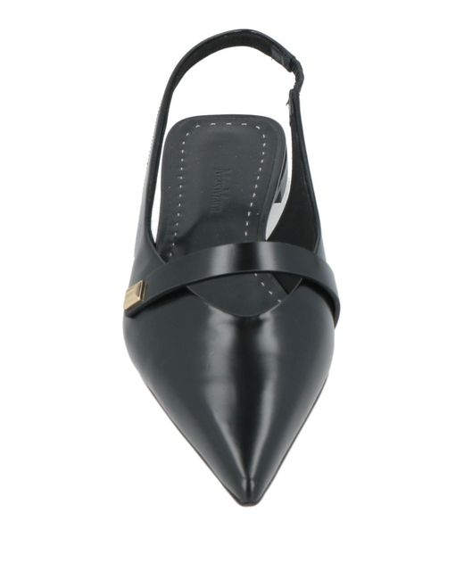 Max Mara Black Ballet Flats Leather