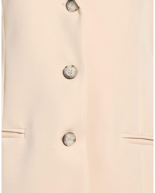 ViCOLO Natural Cream Blazer Polyester, Elastane