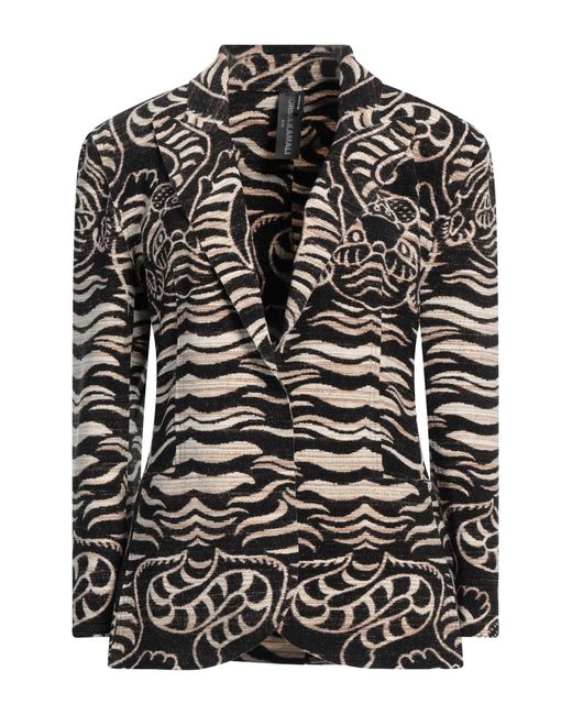 Norma Kamali Black Blazer Polyester, Elastane