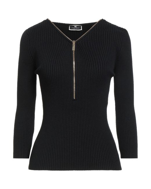Elisabetta Franchi Black Sweater Viscose, Polyester, Polyamide