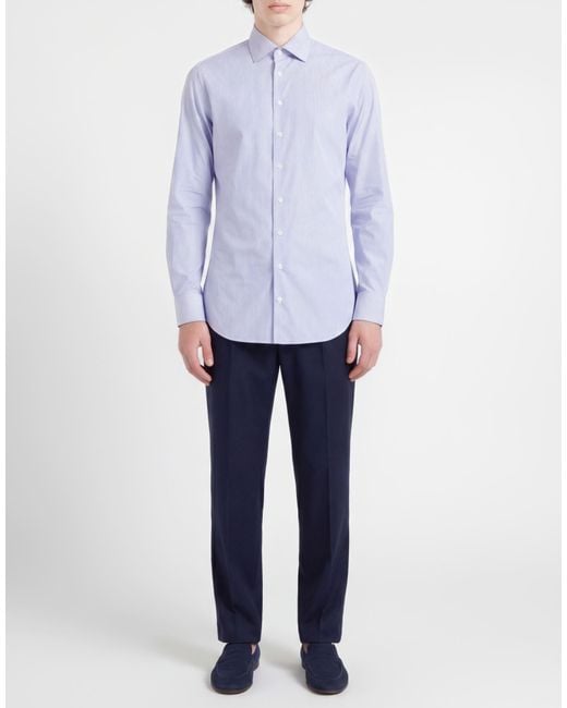 Giorgio Armani Blue Shirt Cotton for men