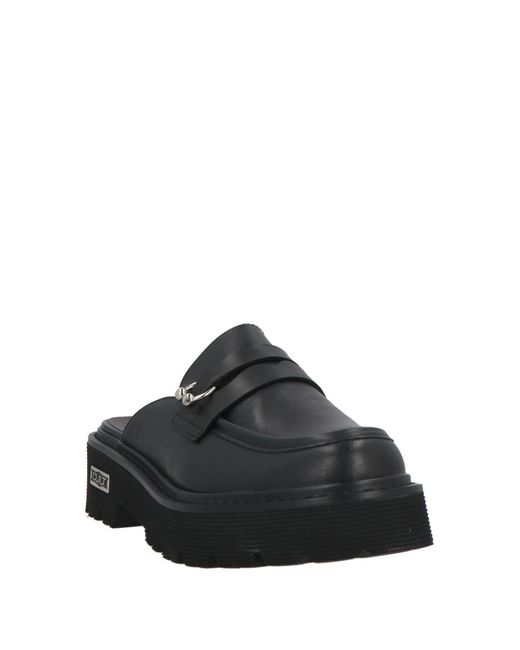 Cult Black Mules & Clogs Leather