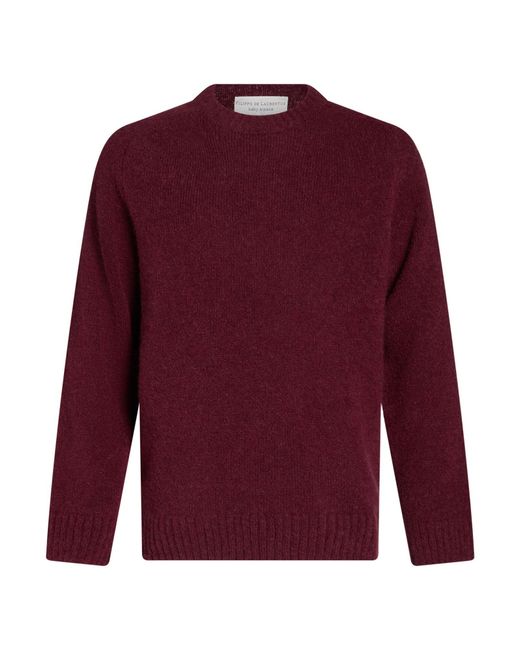 FILIPPO DE LAURENTIIS Red Burgundy Sweater Alpaca Wool, Merino Wool, Polyamide for men
