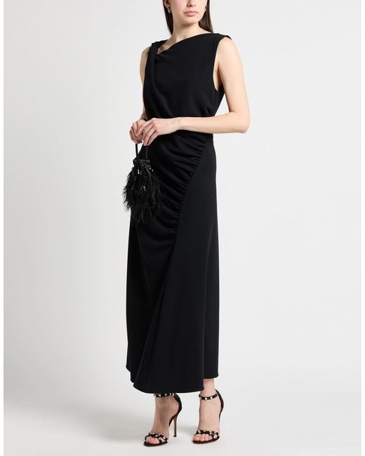 Imperial Black Maxi Dress Polyester, Elastane