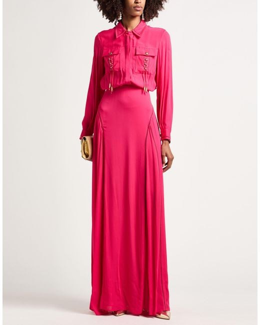 Elisabetta Franchi Pink Maxi Dress Viscose
