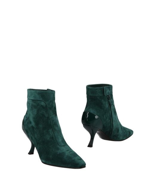 Roger Vivier Green Ankle Boots