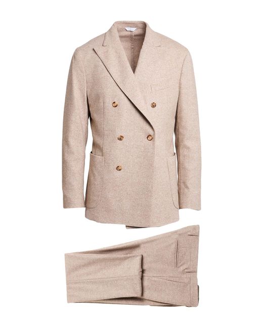 Boglioli Natural Suit Wool, Polyamide, Silk, Polyester, Elastane for men