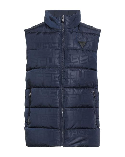 Guess Blue Vest Polyester for men