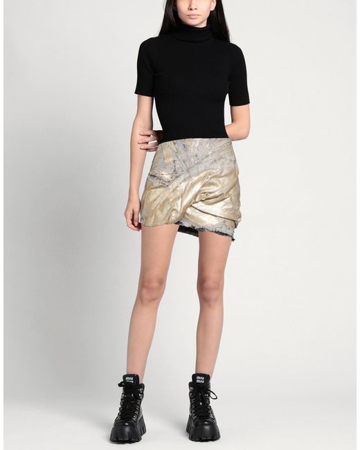 Rick Owens Natural Denim Skirt