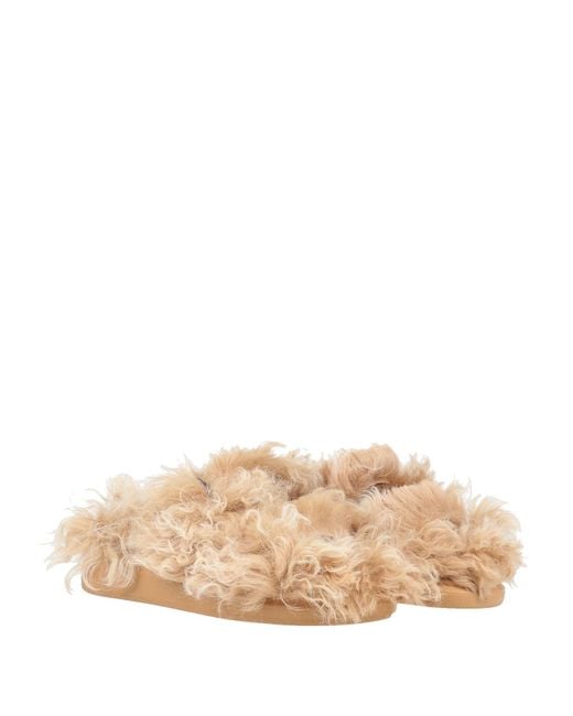 McQueen Natural Sandals Shearling