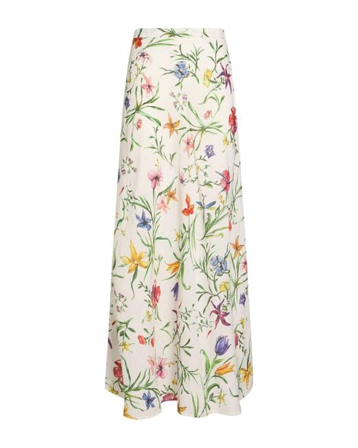 120% Lino White Maxi Skirt