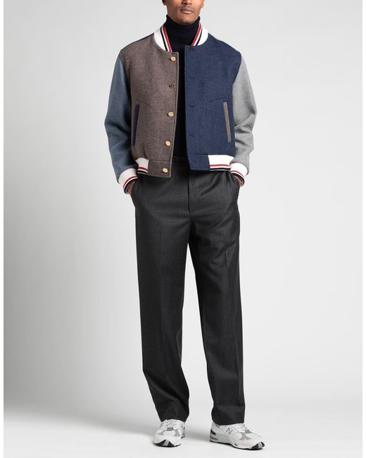 Thom Browne Blue Jacket Wool, Cashmere for men