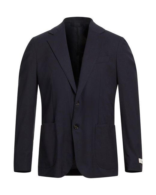 BE ABLE Blue Midnight Blazer Wool, Elastane for men