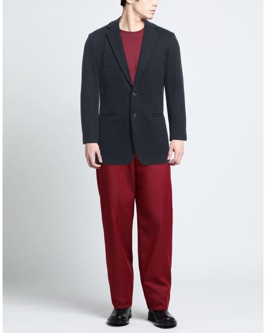Paolo Pecora Blue Midnight Blazer Cotton, Linen, Polyamide, Elastane for men
