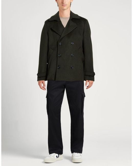 Saucony Black Dark Coat Wool, Polyester for men