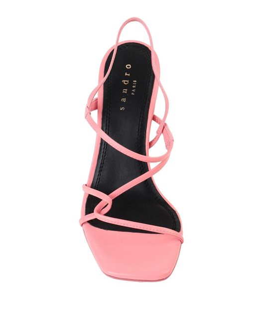 Sandro Pink Sandals Leather