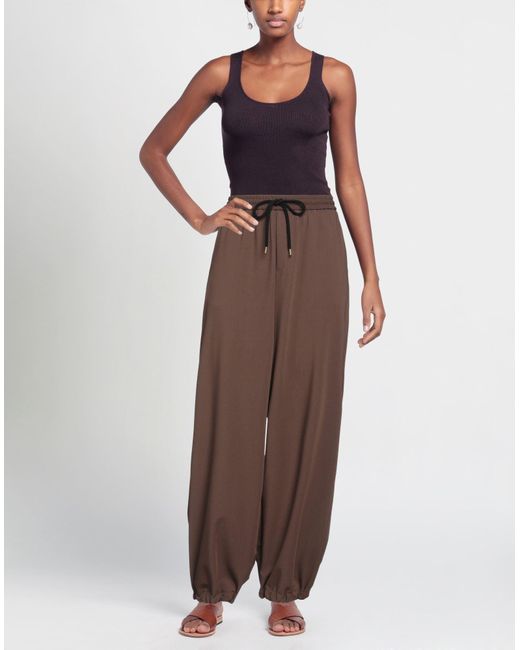 Cellar Door Brown Pants Polyester, Viscose, Elastane