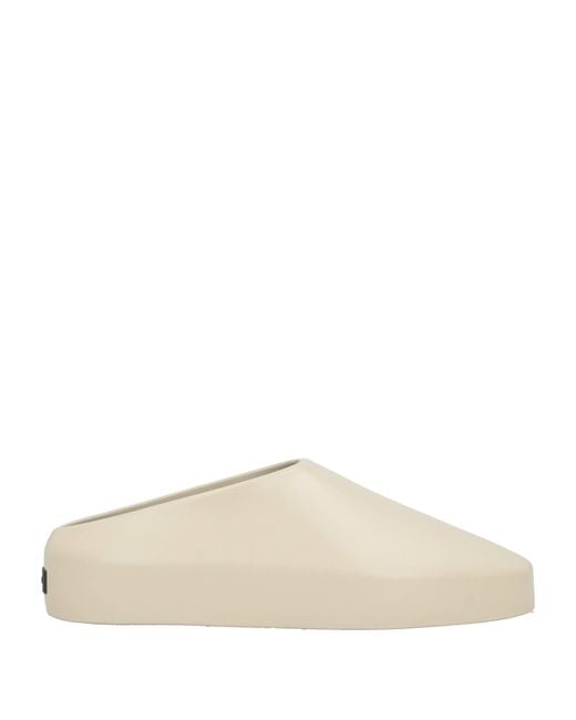 Fear Of God White Light Mules & Clogs Rubber for men