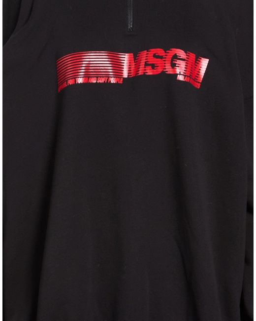 MSGM Black Sweatshirt Cotton
