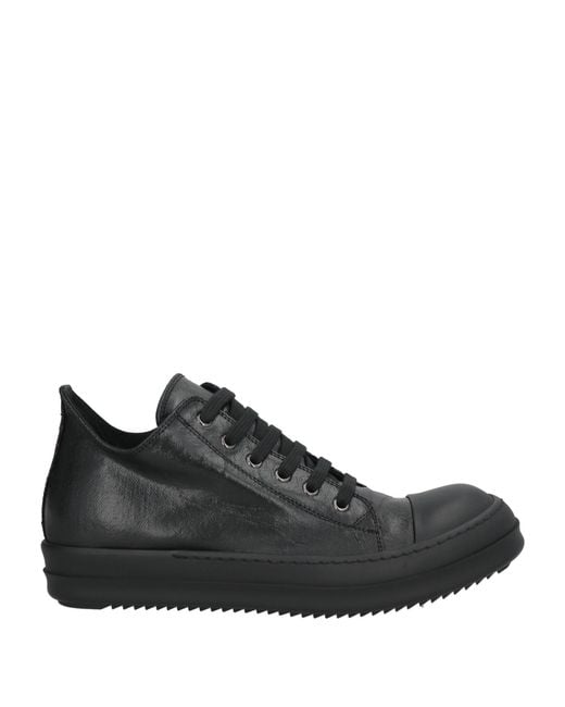Rick Owens Black Sneakers Textile Fibers