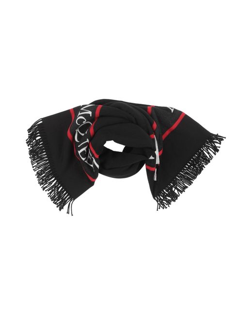 Bufanda Alexander McQueen de hombre de color Black