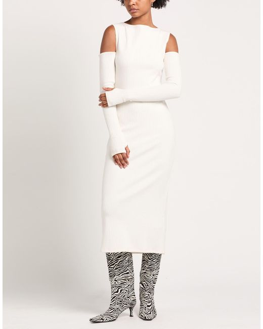 WEILI ZHENG White Midi Dress