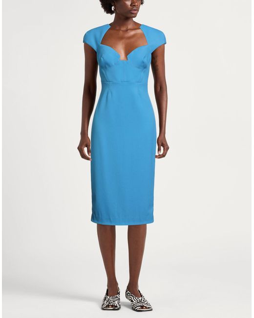Roland Mouret Blue Midi Dress
