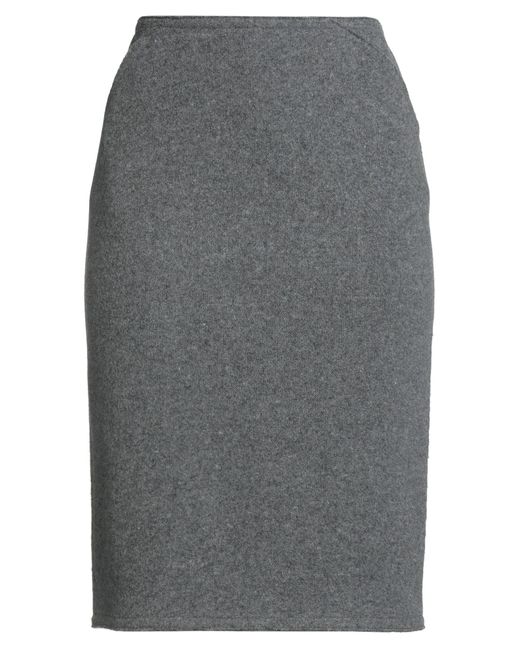 N°21 Gray Midi Skirt Wool, Polyester, Polyamide