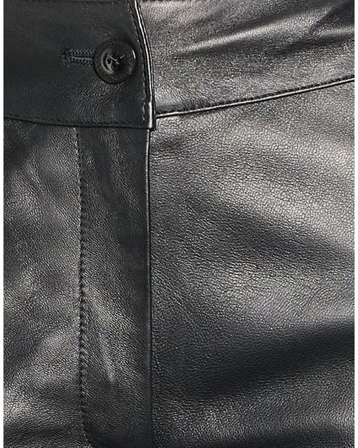 Myskin Gray Pants Leather