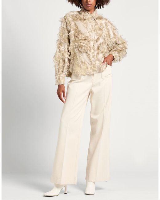 Brunello Cucinelli Natural Shirt Polyester, Cotton, Silk