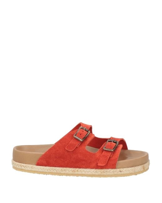 Yuketen Red Sandals Cowhide for men
