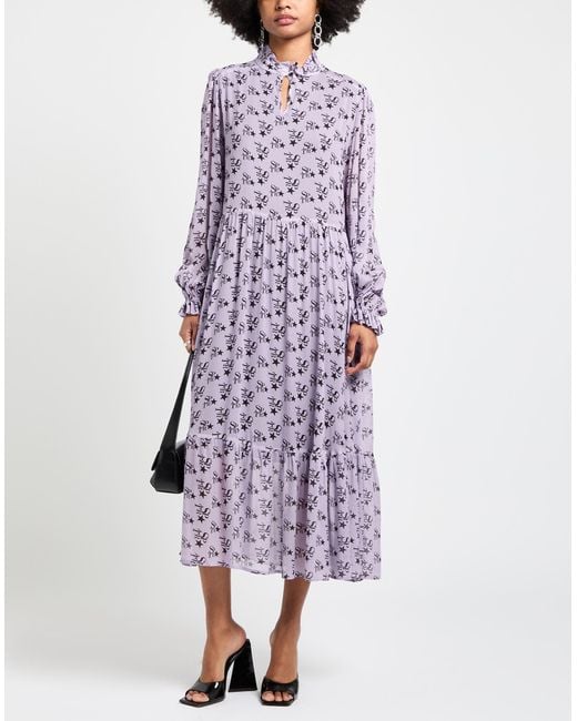 Shirtaporter Purple Lilac Midi Dress Viscose