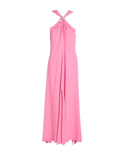 SIMONA CORSELLINI Pink Maxi Dress Polyester, Elastane