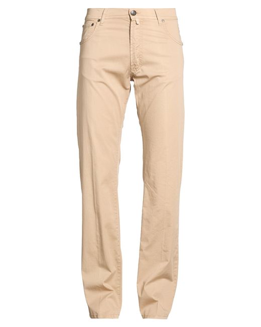 Corneliani Natural Pants Cotton, Elastane for men