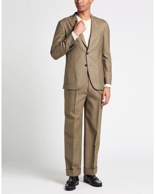 Boglioli Green Khaki Blazer Cashmere for men