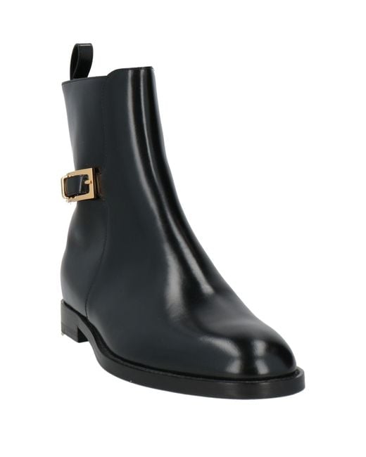 Sergio Rossi Black Ankle Boots Leather