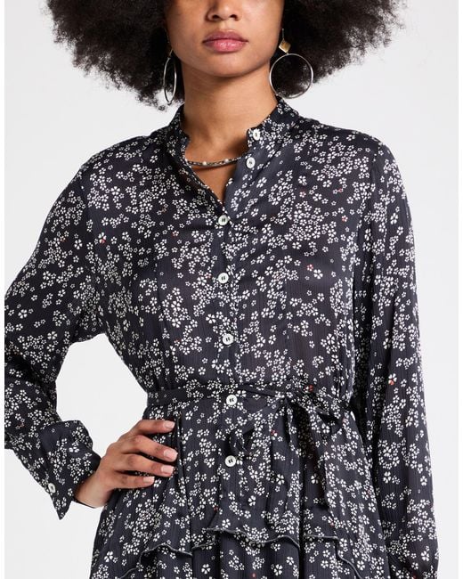 High Blue Tech Midi Dress Polyester