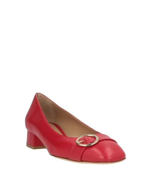 Cerruti 1881 Red Ballet Flats Lambskin