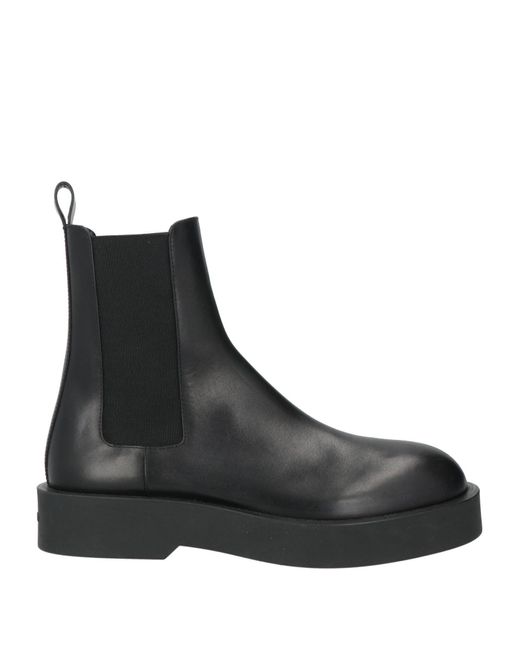Jil Sander Men's Black Ankle Boots Leather