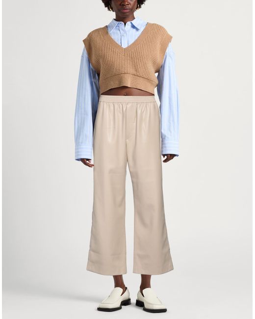 Nanushka Natural Pants Polyurethane, Polyester