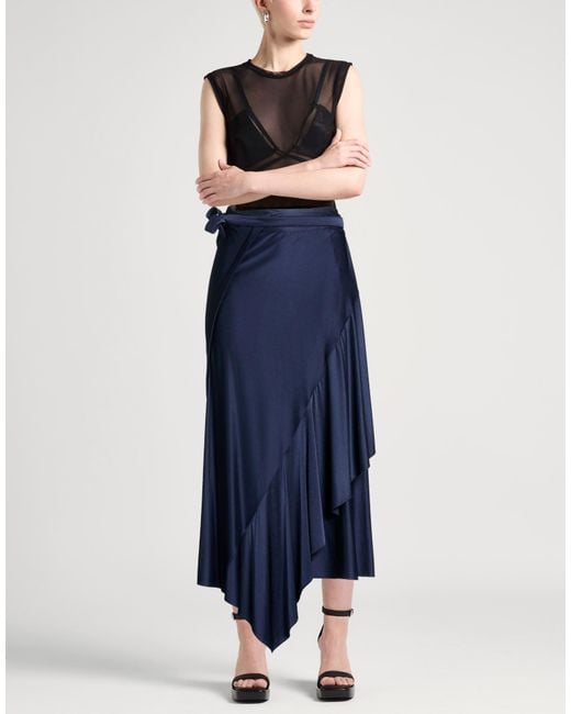 Rabanne Blue Maxi Skirt Viscose, Elastane