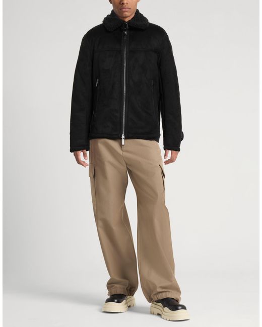 ARMANI EXCHANGE Black Shearling & Teddy for men