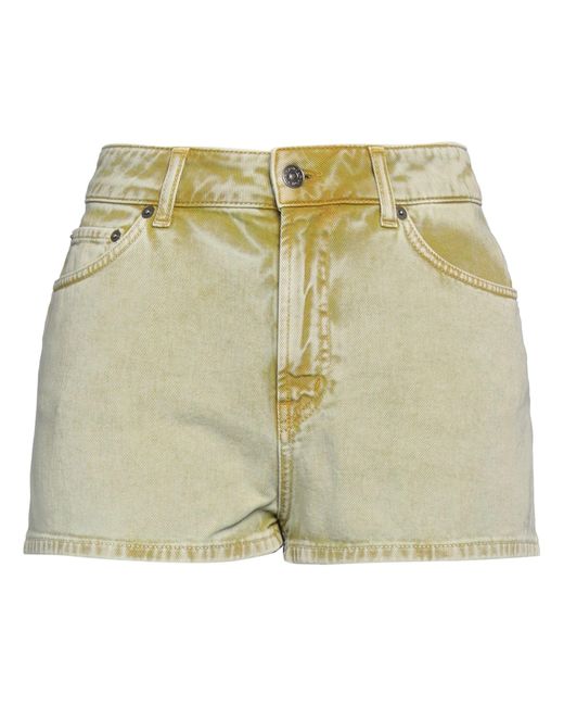 Dondup Metallic Military Denim Shorts Cotton