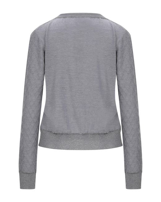 Ballantyne Gray Cardigan Wool, Viscose, Metallic Polyester