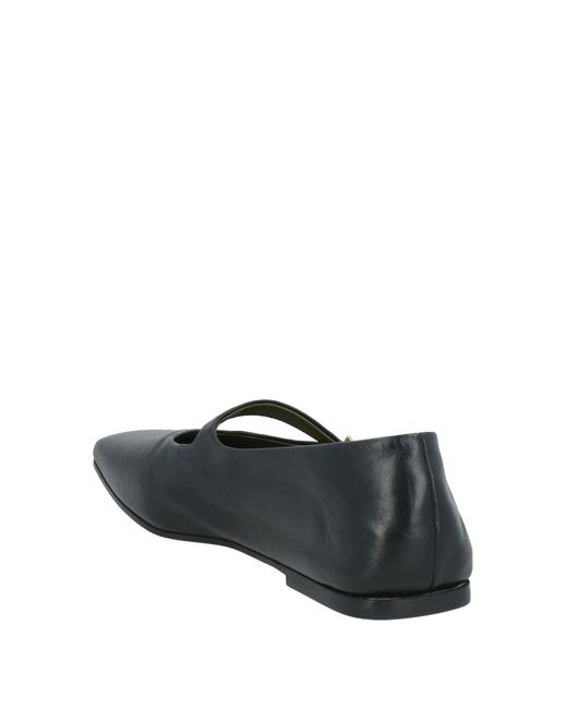 MARIA LUCA Black Ballet Flats Leather