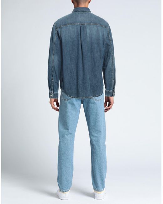 Trussardi Blue Denim Shirt for men