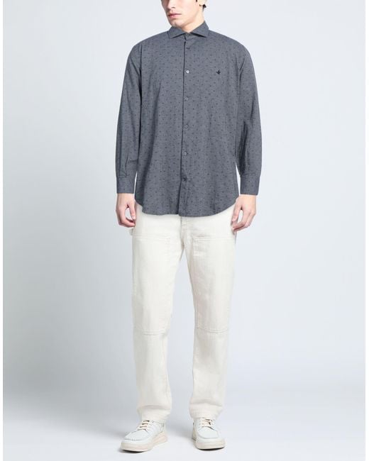 Brooksfield Blue Midnight Shirt Cotton for men