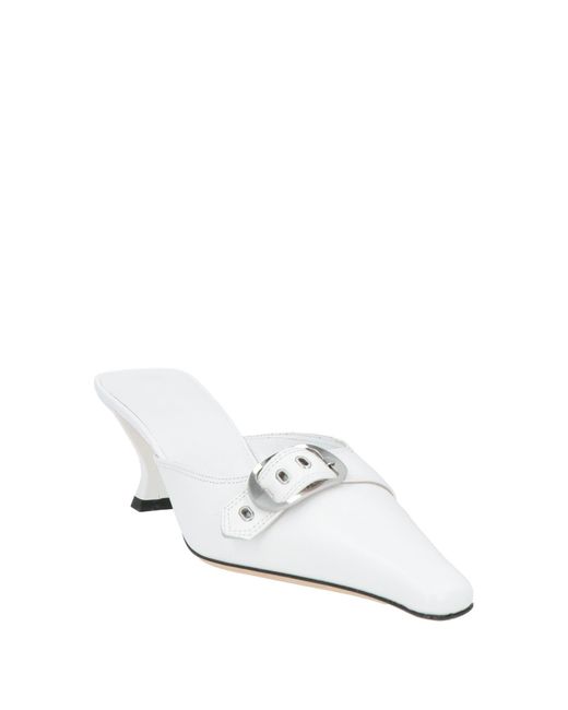 By Far White Mules & Clogs