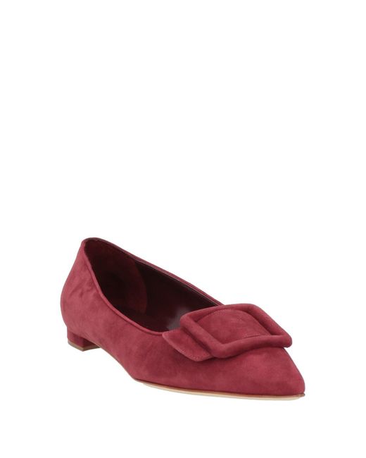 Manolo Blahnik Red Ballerina